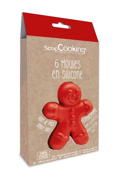 6 moules silicone individuels "ginger"