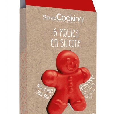 6 moules silicone individuels "ginger"