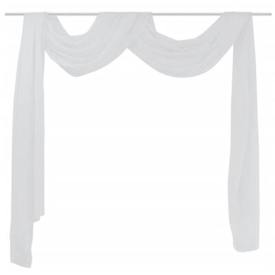 Overgordijn doorschijnend voile 140 x 600 cm blanc