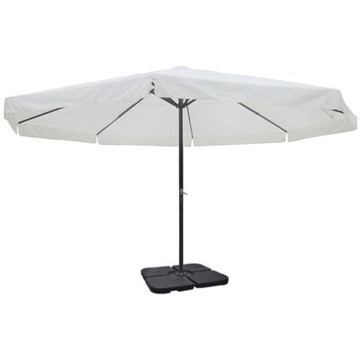 Parasol avec câble amovible en aluminium (blanc)