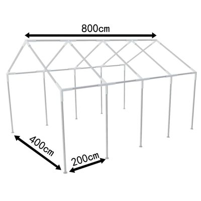Cadre en acier pour tentes de fête 8 x 4 m