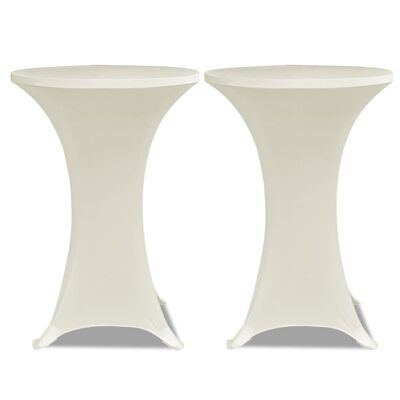 Statafelhoes Stretch Ø70cm Crema (2 piezas)