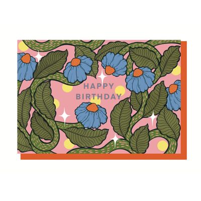 Biglietto di auguri di buon compleanno Blooms