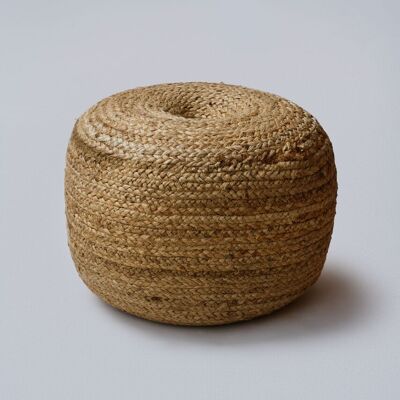 Pouf en jute naturel
