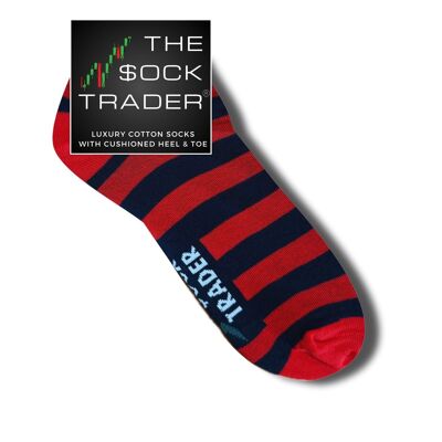 The Mini Stripe - Luxury Mercerised Cotton Ankle Socks