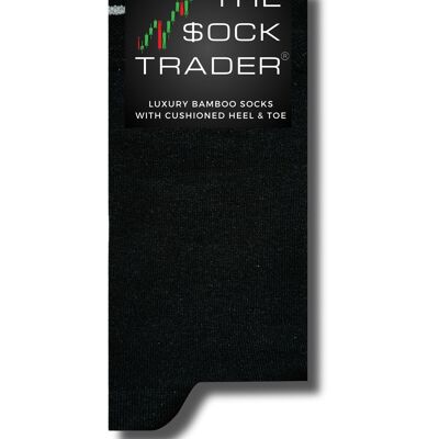 Les chaussettes noires en bambou de luxe