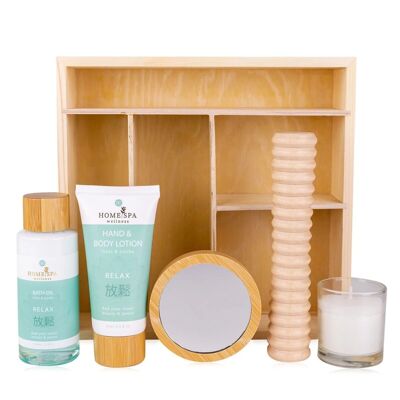 Coffret cadeau bain XL Green-Goose - dans un coffret en bois