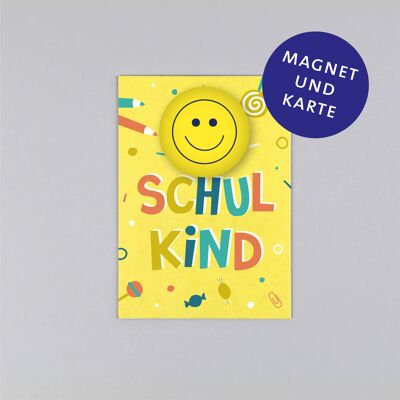 Coffret aimant avec carte postale Amélie + Smiley