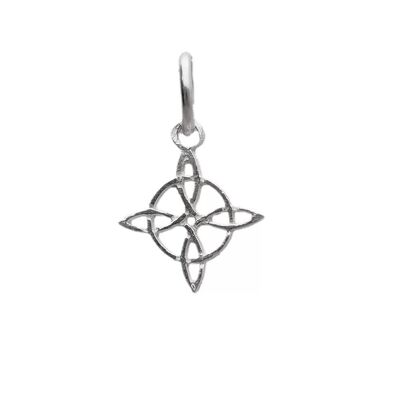 Colgante Nudo de Bruja Liso Mini en Plata de Ley 925