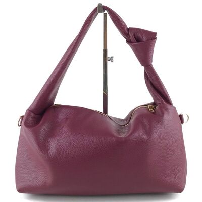 Sac à bandoulière minimaliste en cuir avec nœud FW25