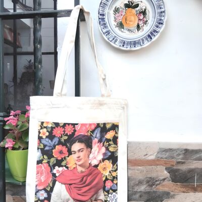 Sac en tissu Frida Kahlo, sac cabas