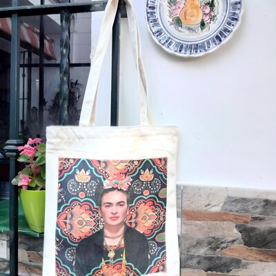 Borsa in tessuto Frida Kahlo, borsa shopping tote