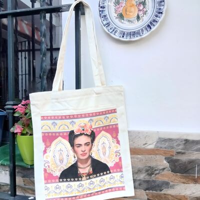 Sac en tissu Frida Kahlo, sac cabas