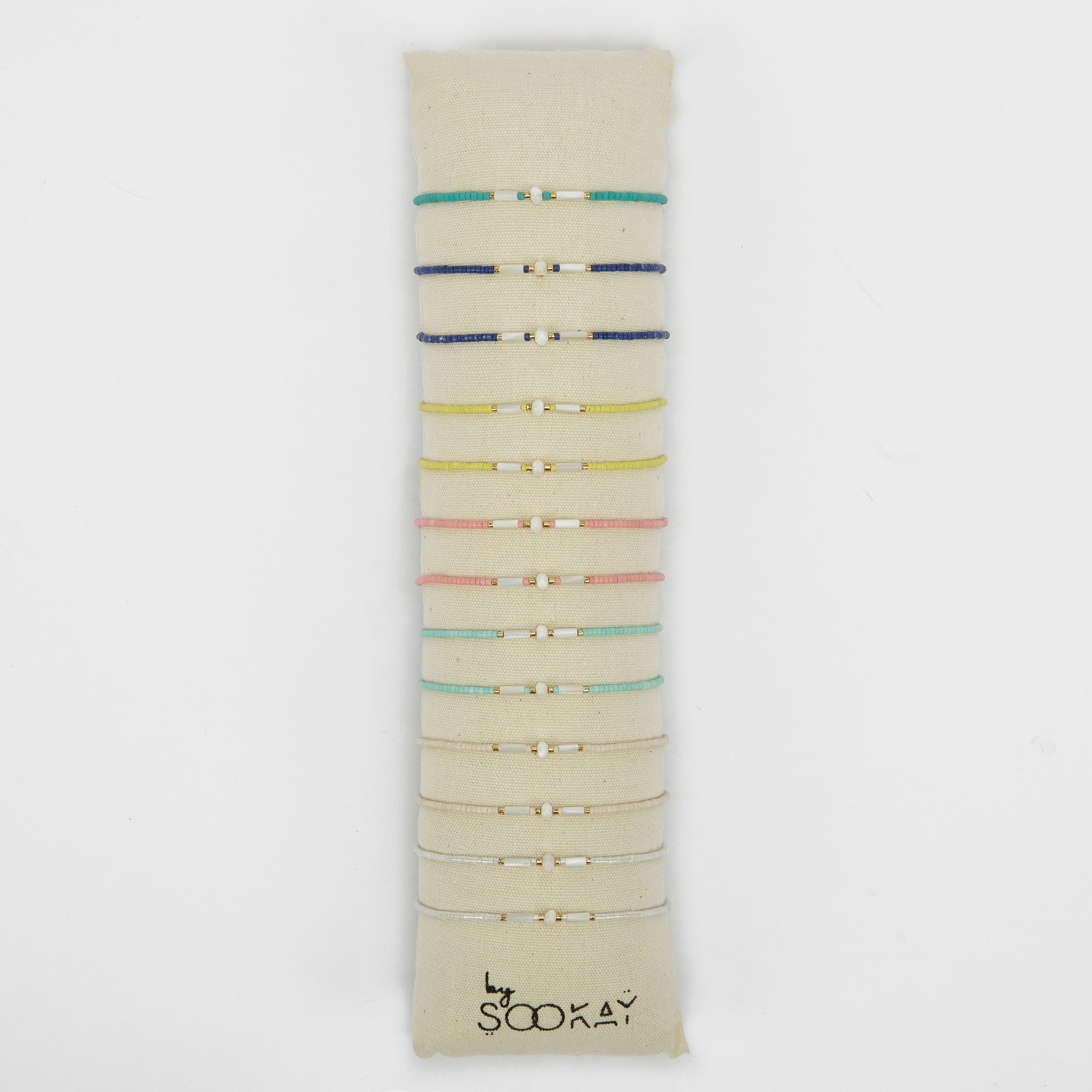 Handgefertigtes Elipsenarmband aus Perlmutt