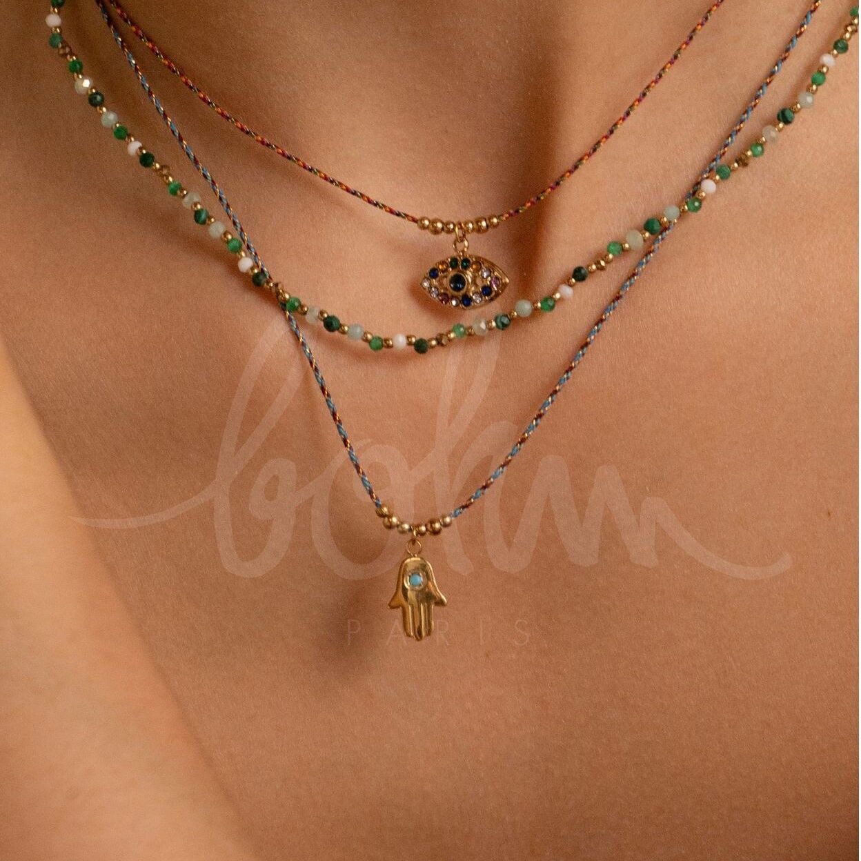 Thalassa Drahtkette - Handanhänger mit Zirkonoxid