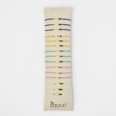 Pulseras de perlas suaves y elipses hechas a mano