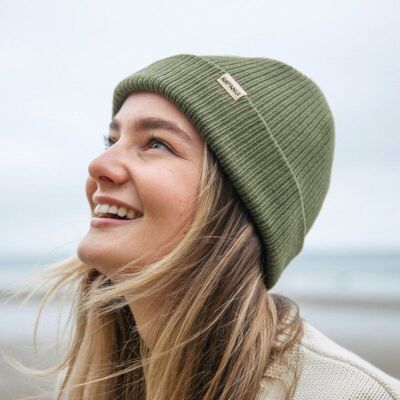 Berretto in cotone riciclato da donna