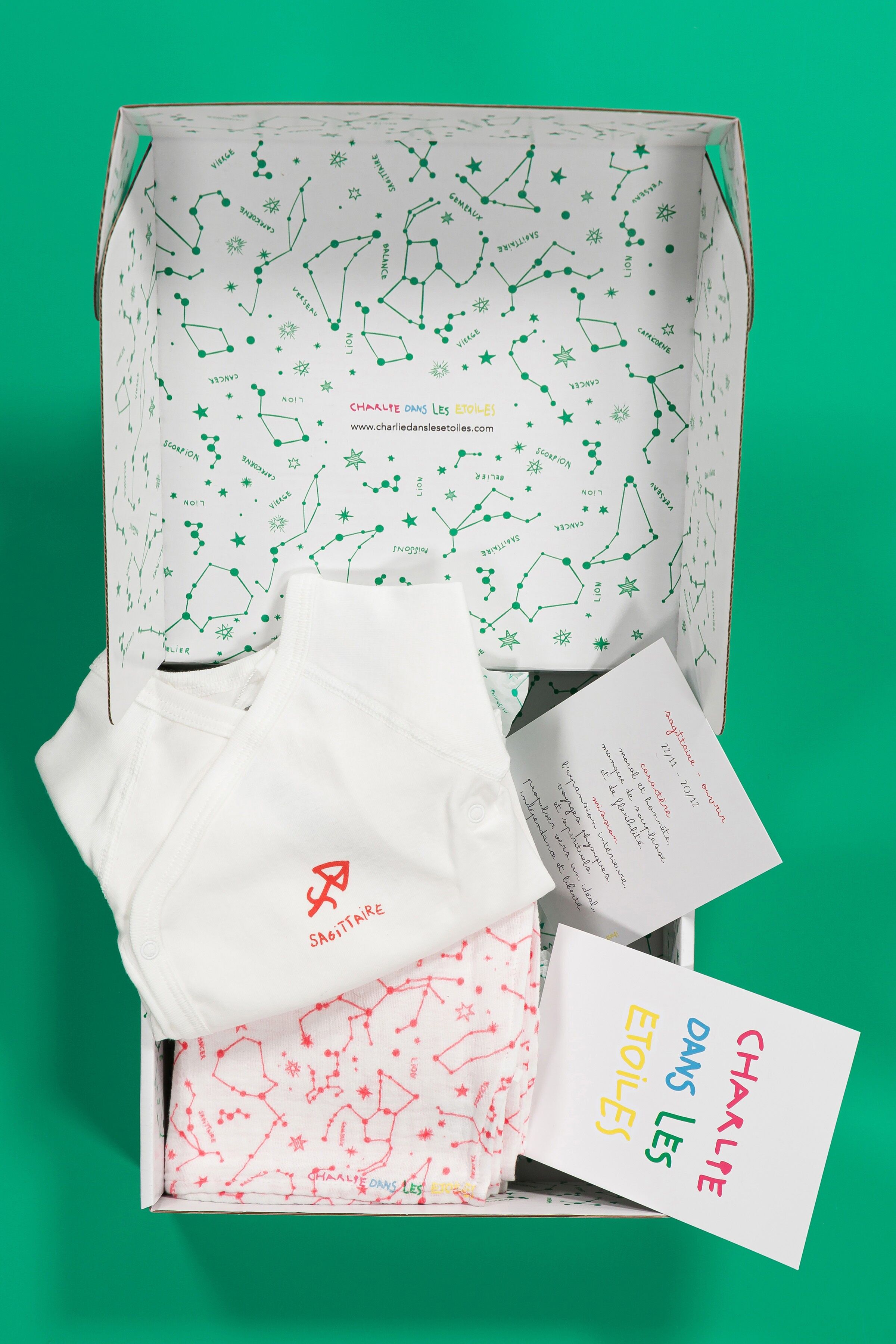 Schütze-Geburtsbox - 1 3-Monats-Body oder 1 6-Monats-Body