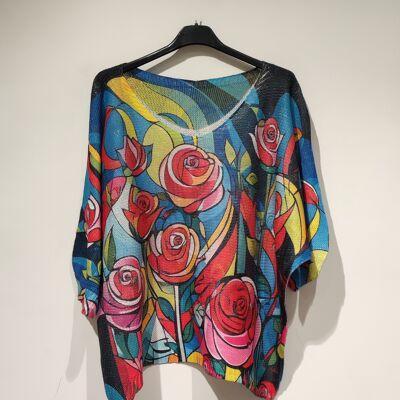 YESS PRINT PE25 roses brillant