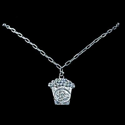 Collier Popcorn - Moyen - Argent