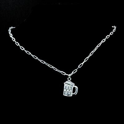 Collar de jarra de cerveza - Charm individual - Plata