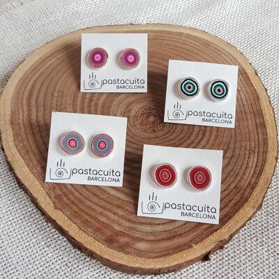Boucles d'oreilles rondes faites à la main "Rovell"