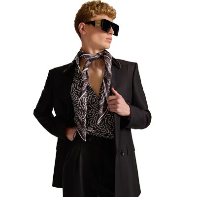 Blazer croisé en laine à revers pointus Helen Anthony