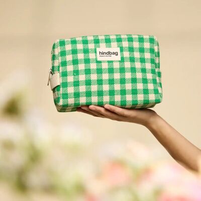 Borsa da toilette verde Leon Vichy