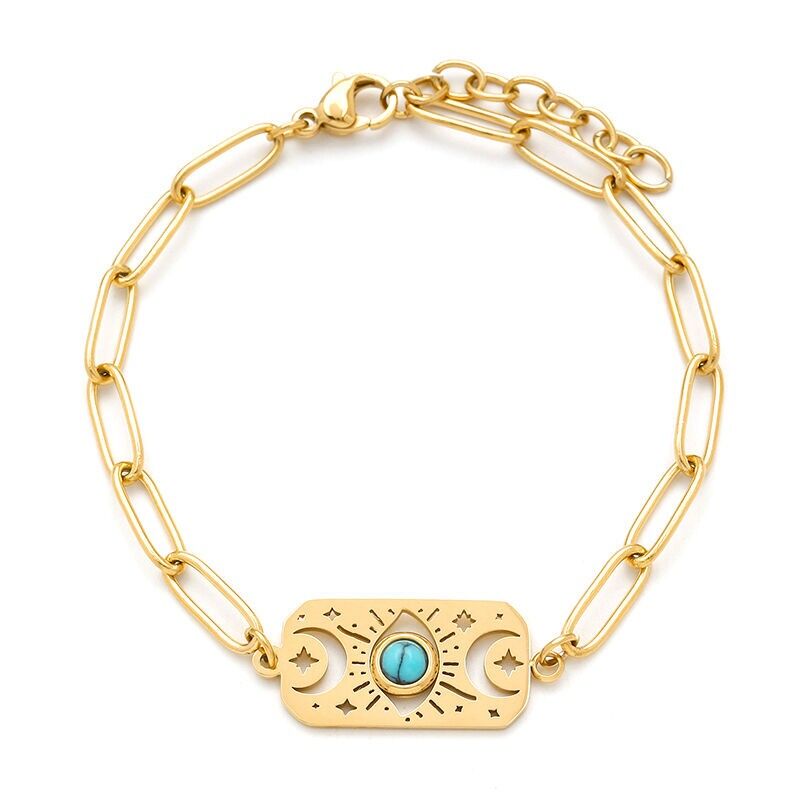 Bracciali in acciaio e pietra