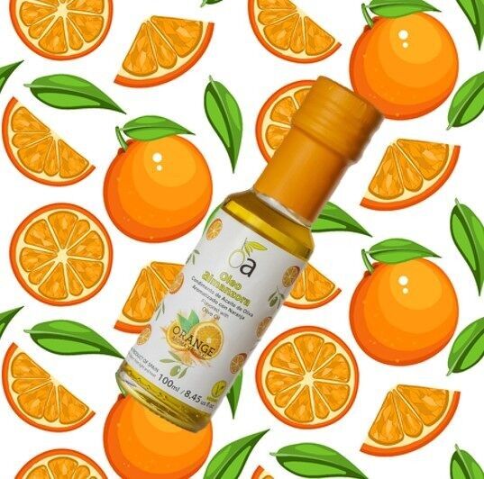 Condimento all'olio d'oliva con arancia (bottiglia da 100 ml)