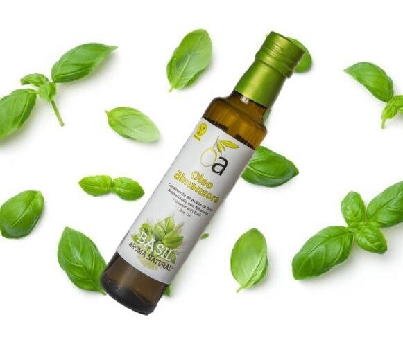 Condimento a base di olio d'oliva al basilico (bottiglia da 250 ml)