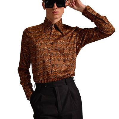 Camisa con monograma de corte entallado de Helen Anthony