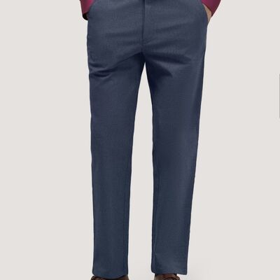 Pantalon chino texturé bleu