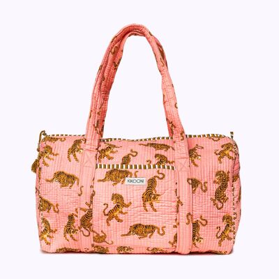 Borsa di cotone fatta a mano "Tigre elettrica"