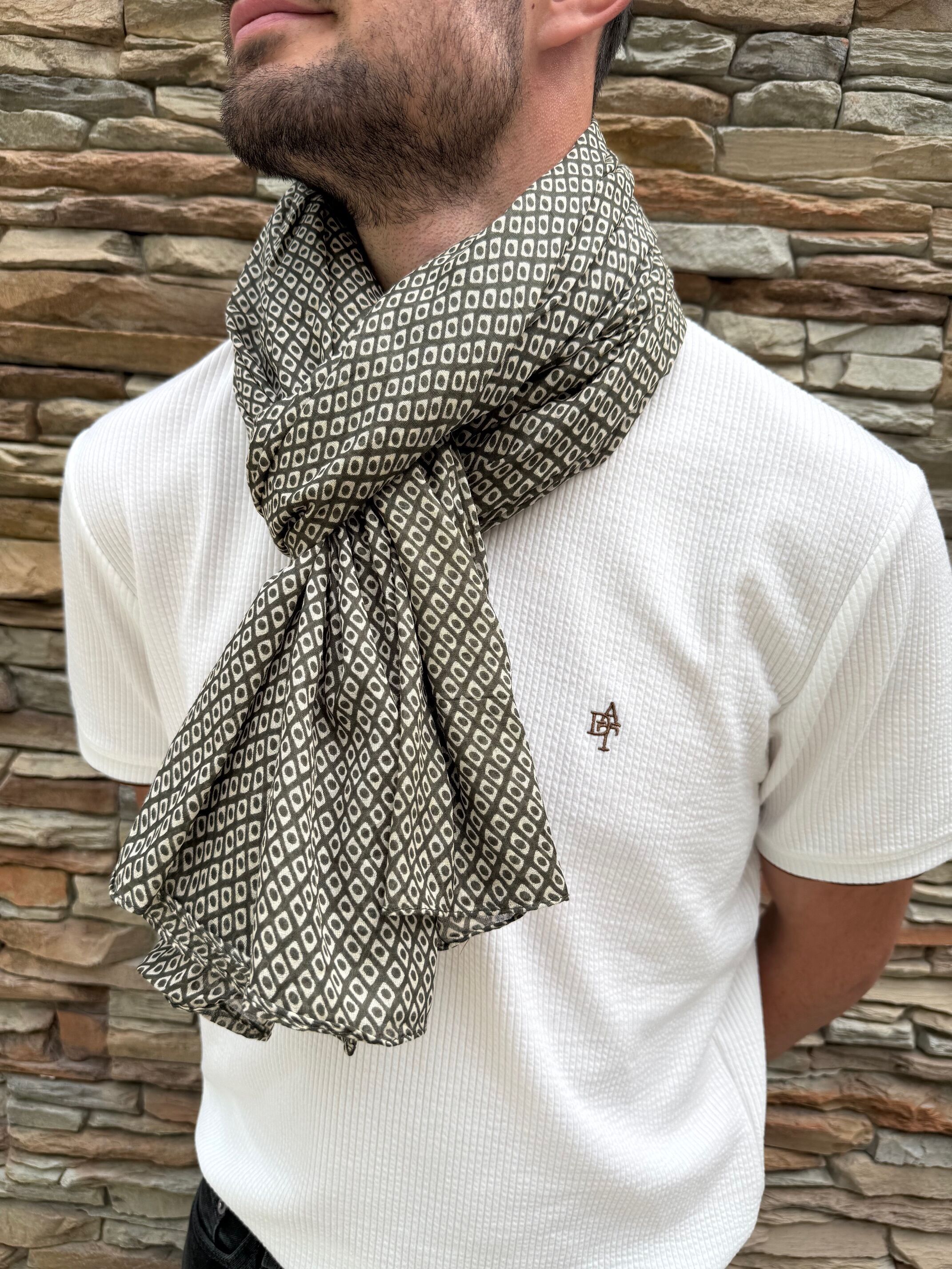 Bufanda, 100% algodón indio, unisex