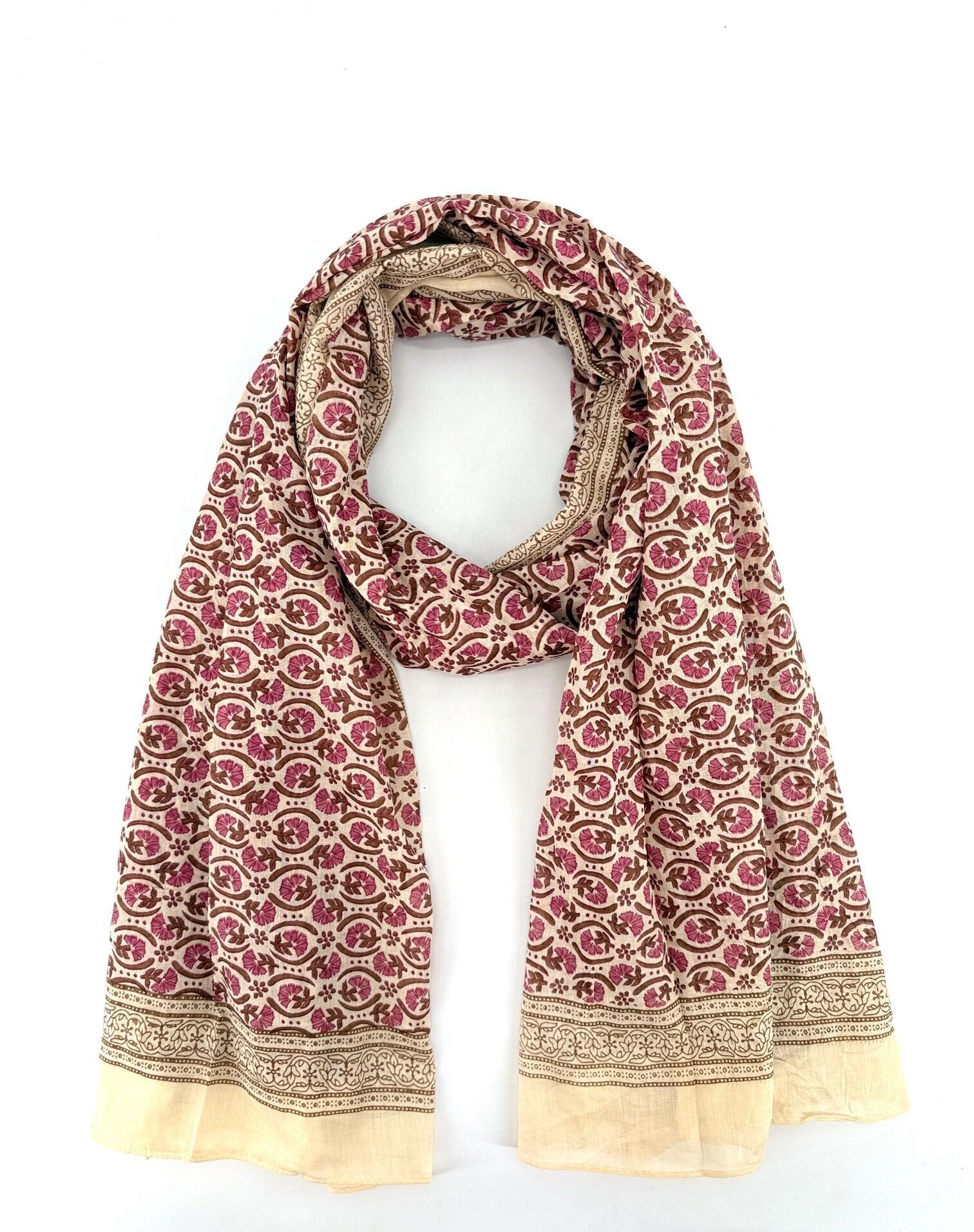 Bufanda estampada 100% algodón puro - Mujer