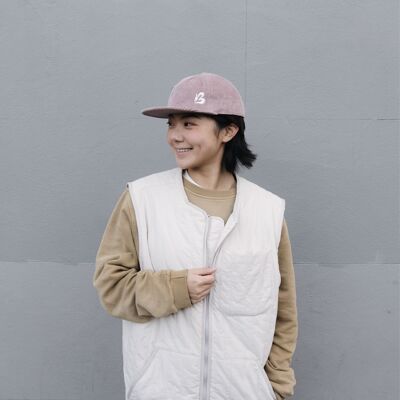 Gorra unisex de clase con cordón rosa brumoso