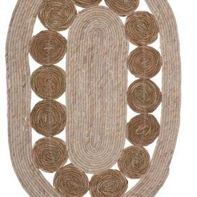 Braided seagrass rug - natural