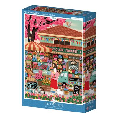 Rompecabezas de 1500 piezas - Mercado de flores