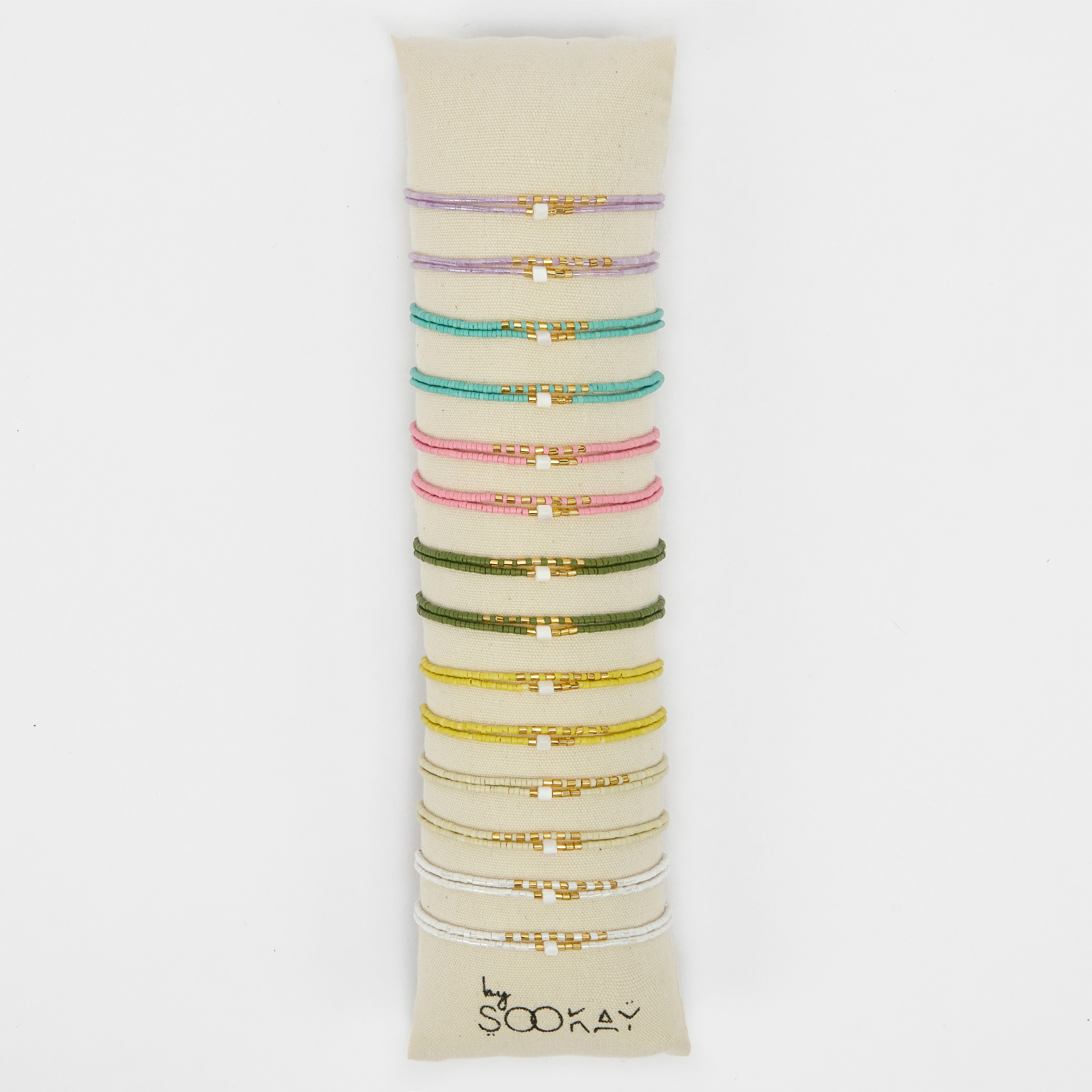 Doppelarmbänder, handgefertigtes Heishi-Perlmutt