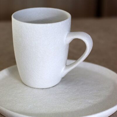 Taza Snowstack de 33 cl en gres blanco mate