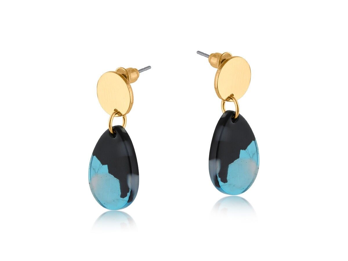 3722 CASPIA BOUCLES D'OREILLES PENDANTES EN MÉTAL ET RÉSINE