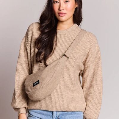 Andrea Wool Beige Fanny Pack