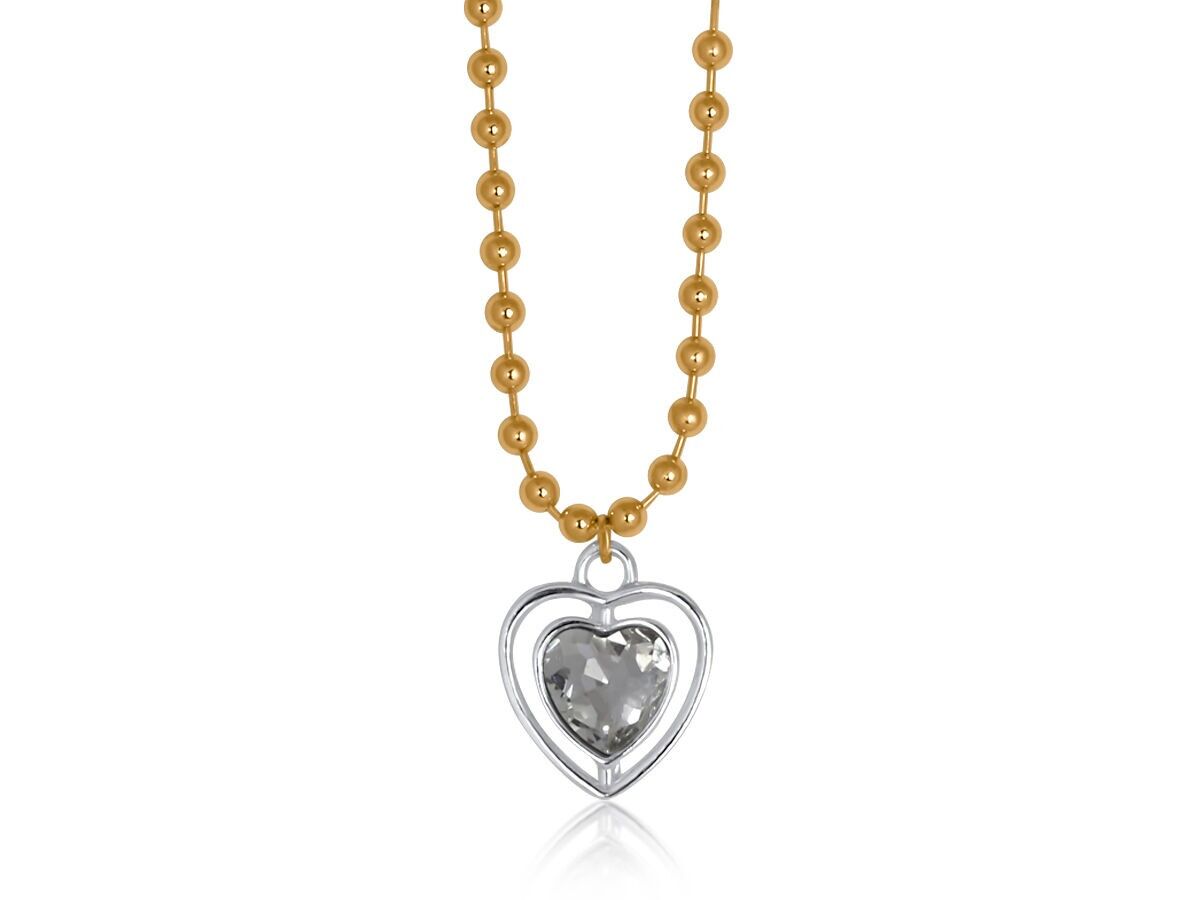3591 FLORE TWO TONE HEART NECKLACE