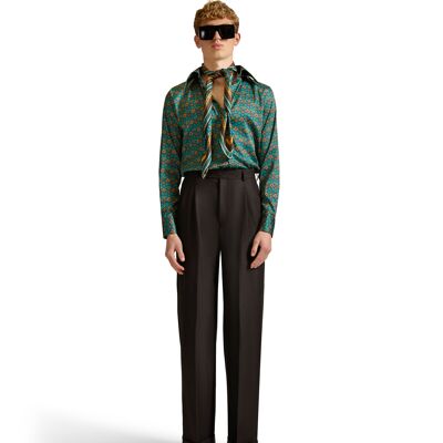 Camisa con monograma de corte entallado de Helen Anthony