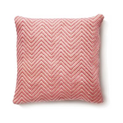 Cuscino a spina di pesce intrecciato Hug Rug Coral Pink