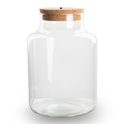Botella terrario - Little Milky con corcho - Ø 17 cm ↑ 25 cm
