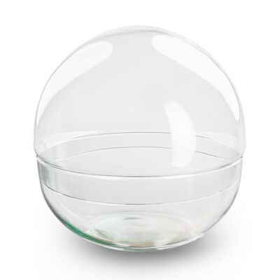 Cupola XL - Vetro sferico - Campana di vetro - Terrario chiuso ↑ 28 cm