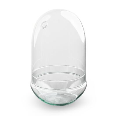 Huevo XL Bulbo de cristal - Campana de cristal - Terrario cerrado ↑ 30 cm - Modelo: Huevo XL