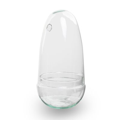 Uovo - Bulbo di vetro - Campana di vetro - Terrario ↑ 25.5 cm - Modello: Uovo